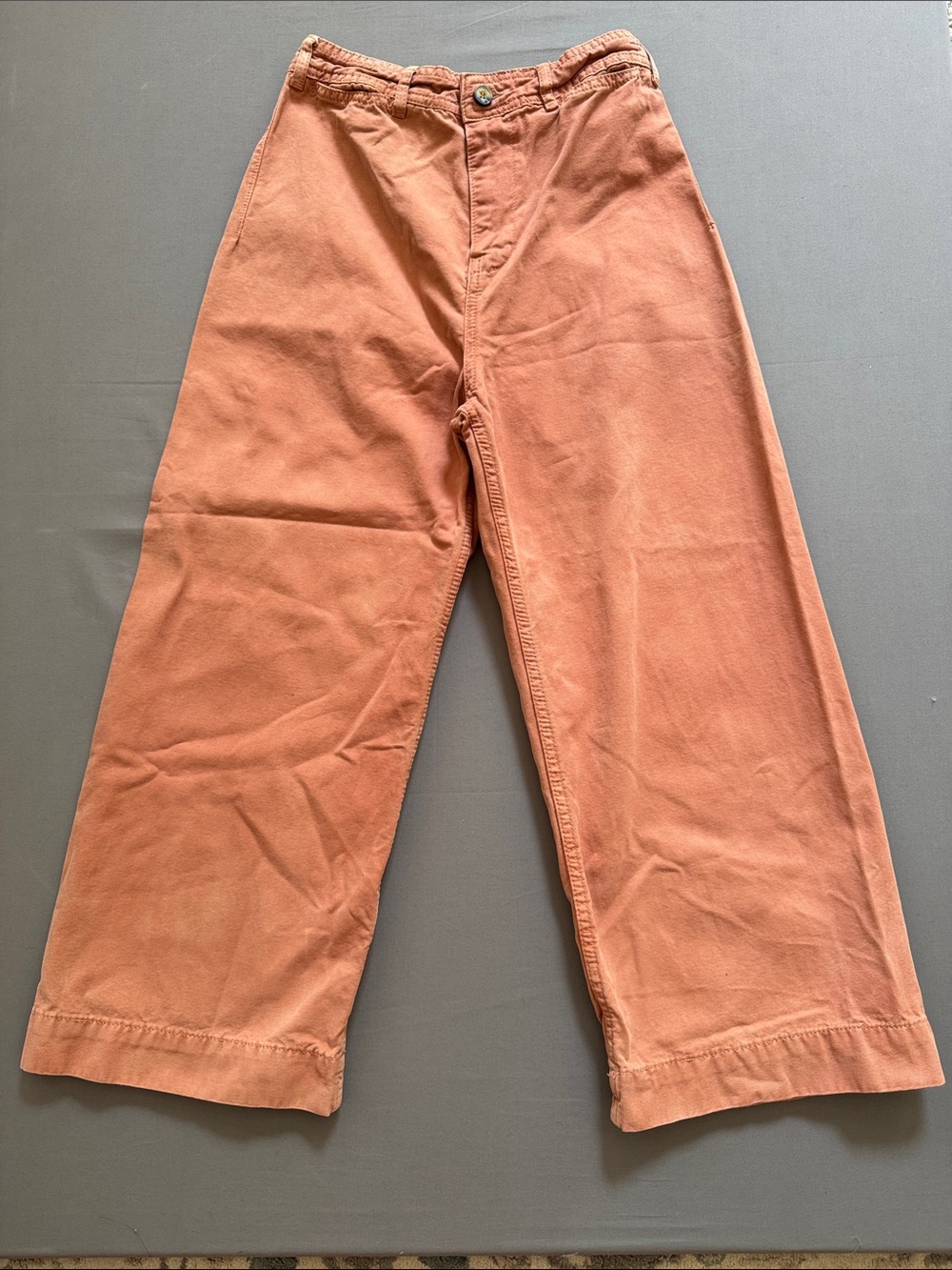 We The Free Wide-Leg Chinos in Terracotta Orange